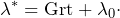 \begin{equation*}\lambda^{*}=\text{Grt}+\lambda_0\cdot\end{equation*}